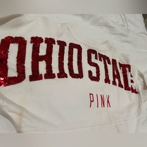 Ohio state Buckeyes sweatshirt womens XS extra small loose victoria secret pink.